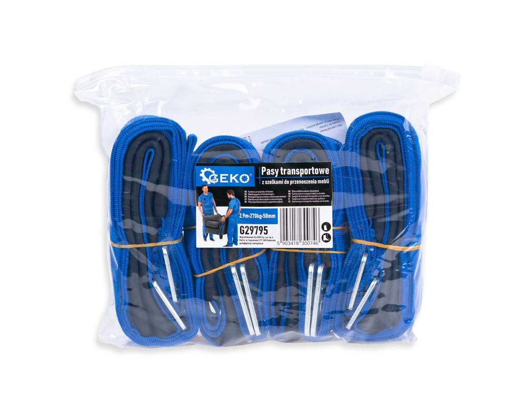 Furniture carrying belts with braces 2.9 m / 370 kg / 50 mm
