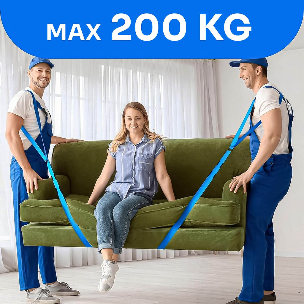 Furniture carrying belts with braces 2.9 m / 370 kg / 50 mm