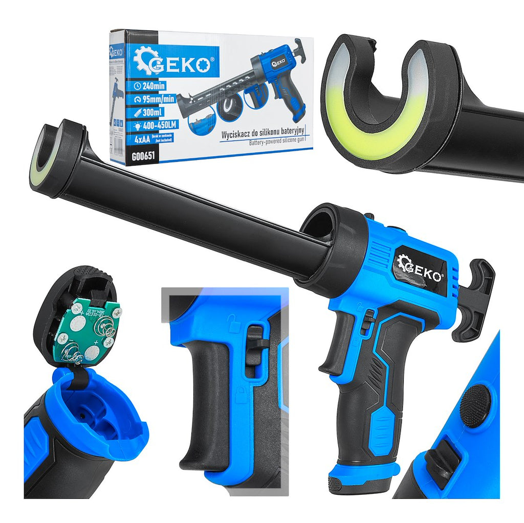 Battery-operated caulk gun