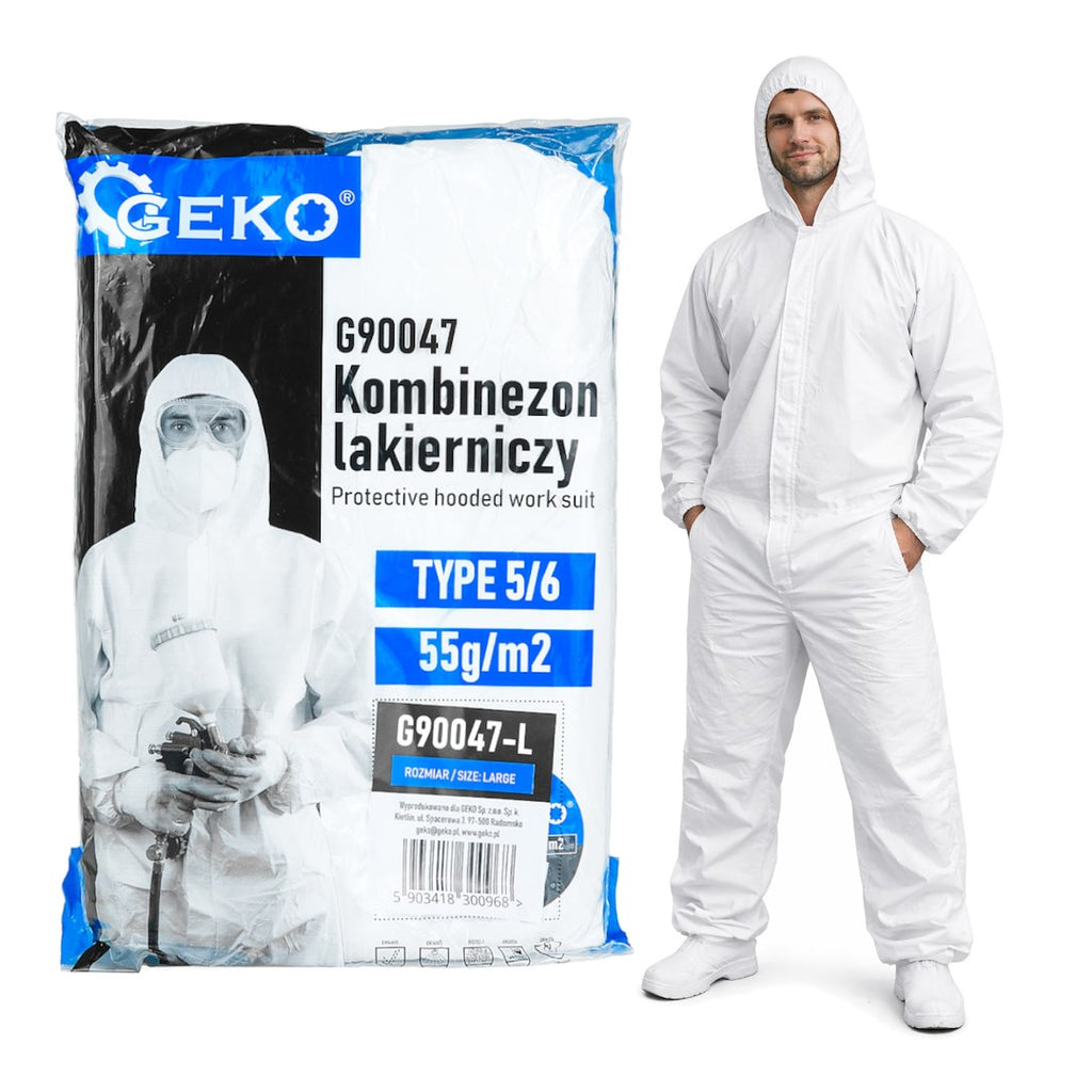 Protective hooded work suit 55gsm Type 5/6 – size L