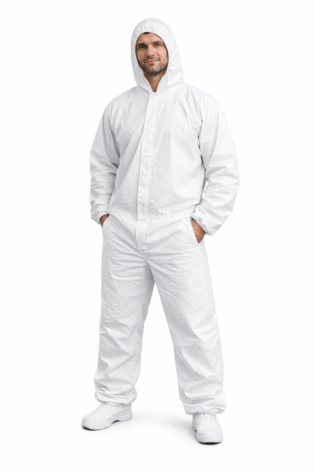 Protective hooded work suit 55gsm type 5/6  – size XL