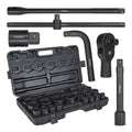 12-point / 6-point impact socket set, 3/4" & 1" drive, 17–65 mm, 26 pcs