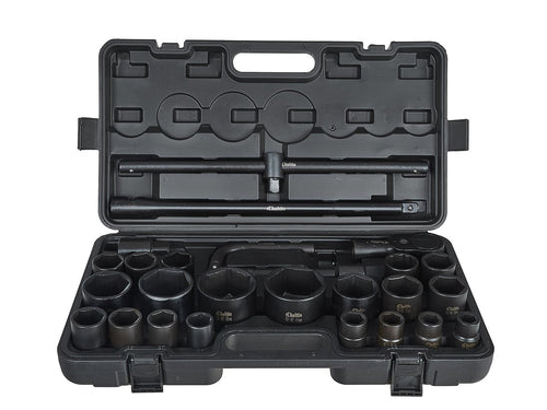 6-point impact socket set 3/4" & 1" drive 17–65 mm 26 pcs