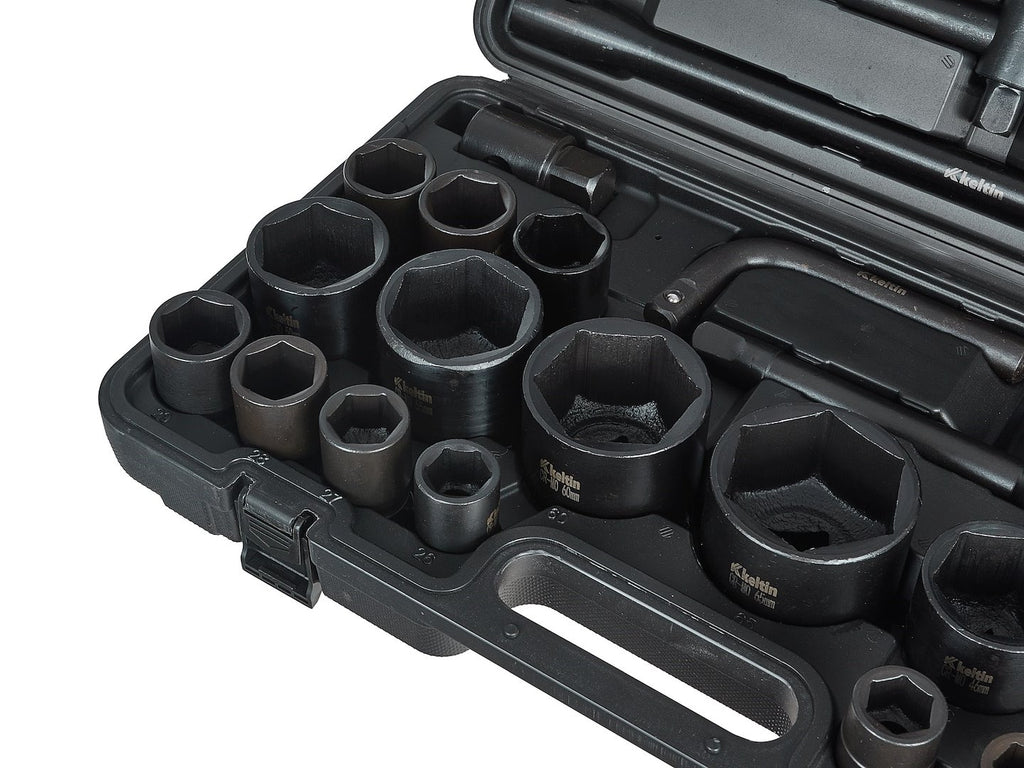 6-point impact socket set 3/4" & 1" drive 17–65 mm 26 pcs