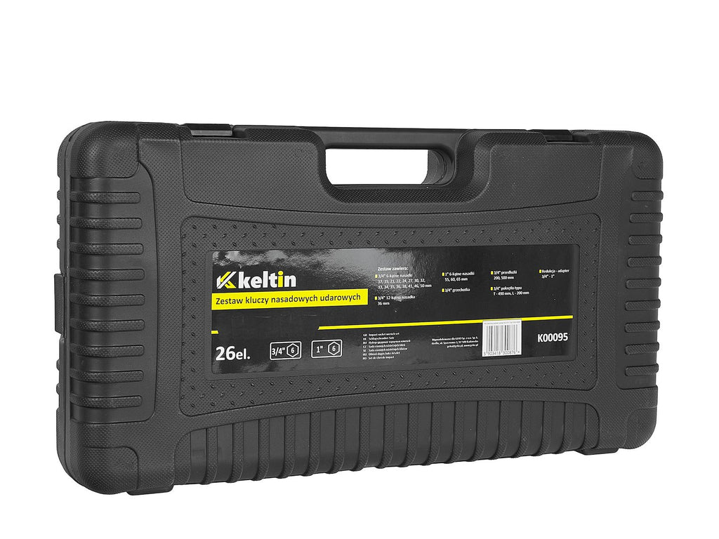 6-point impact socket set 3/4" & 1" drive 17–65 mm 26 pcs