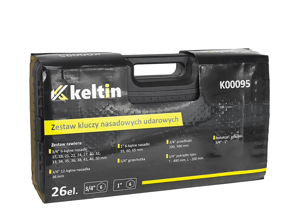 6-point impact socket set 3/4" & 1" drive 17–65 mm 26 pcs