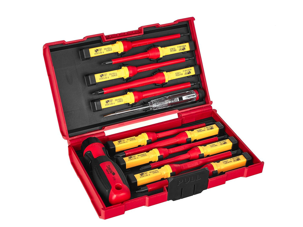 Set of 13 Insulated VDE Screwdrivers