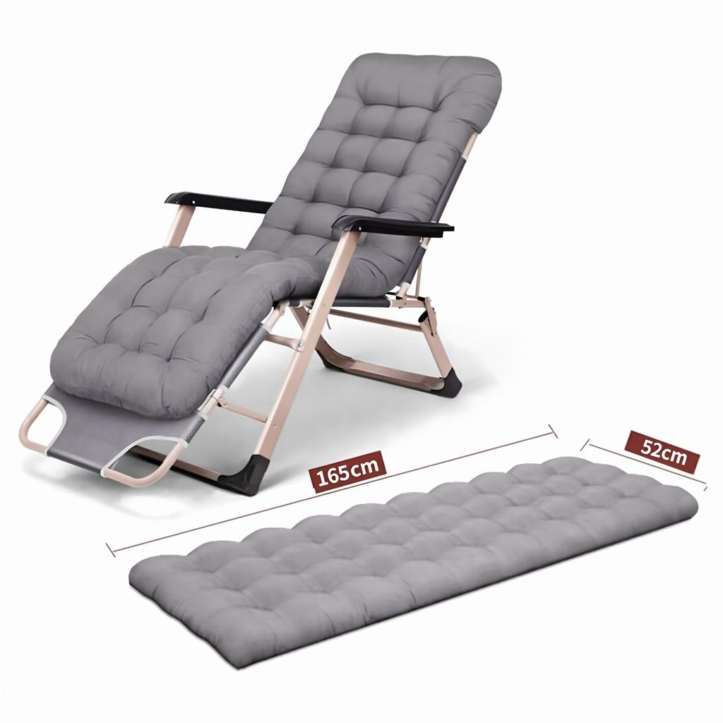 Kokkupandav aia- ja rannalamamistool padjaga 1124-GRY