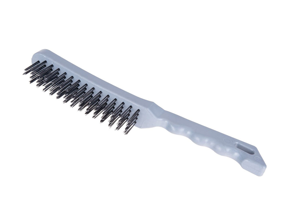 4-row wire brush with plastic handle