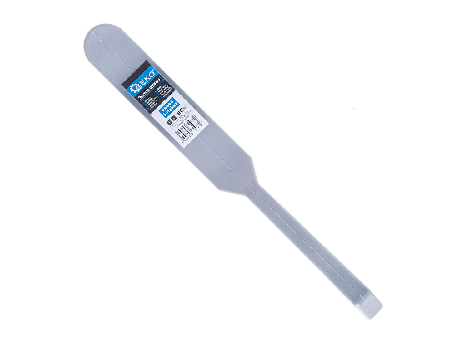 Wire brush with plastic handle, 5-row wire layout