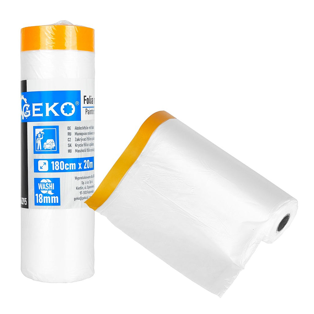 Painter's masking film with washi tape 180 cm x 20 m / 18 mm