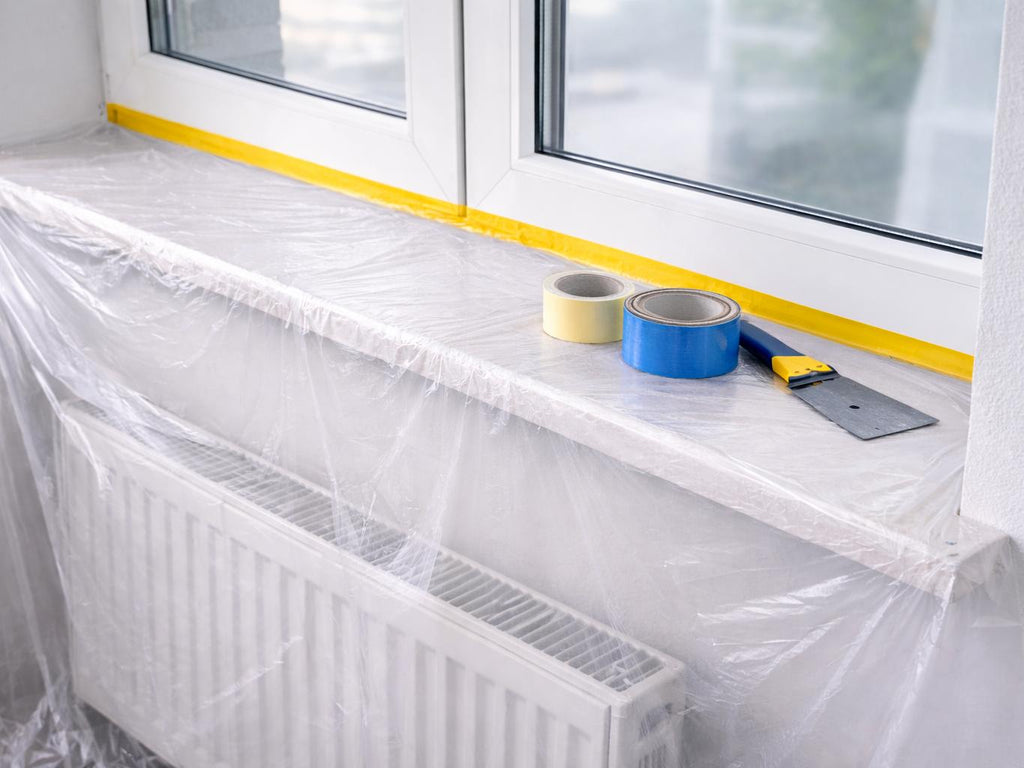 Painter's masking film with washi tape 180 cm x 20 m / 18 mm