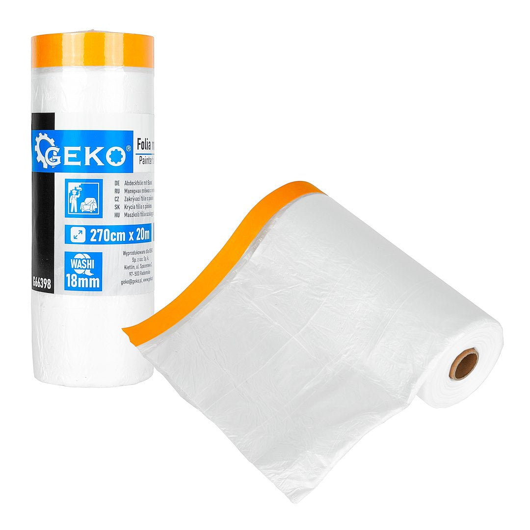 Painter's masking film with washi tape 270 cm × 20 m / 18 mm
