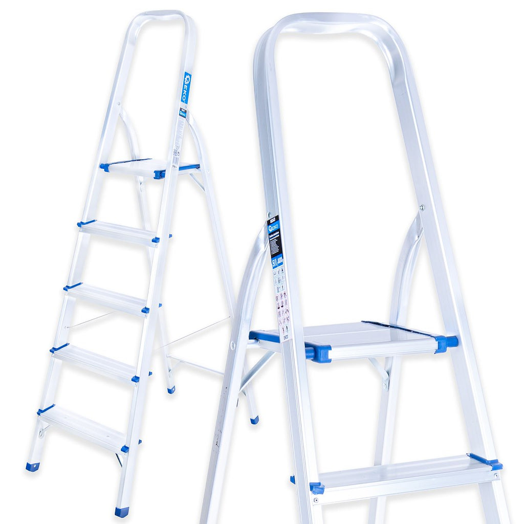 Aluminum 5-step household ladder, 150 kg