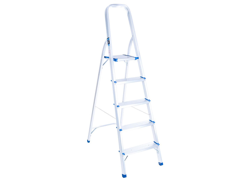Aluminum 5-step household ladder, 150 kg
