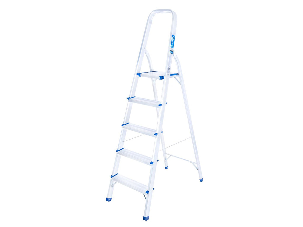 Aluminum 5-step household ladder, 150 kg