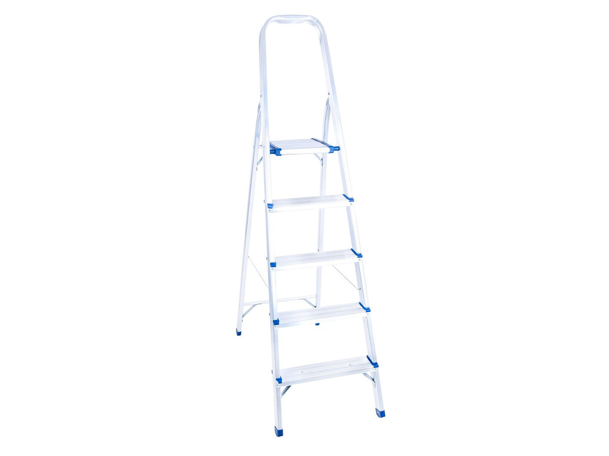 Aluminum 5-step household ladder, 150 kg