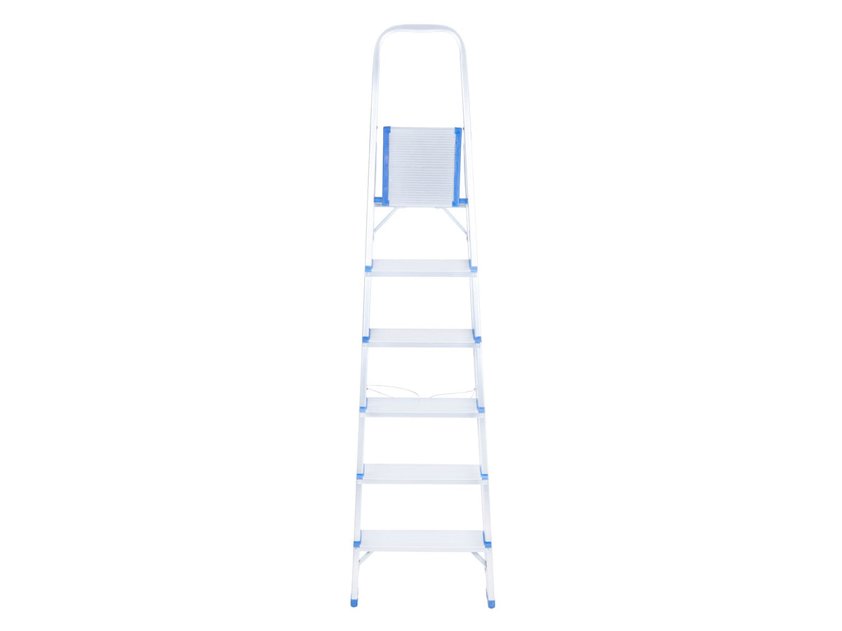 Aluminum 6-step household ladder 150 kg