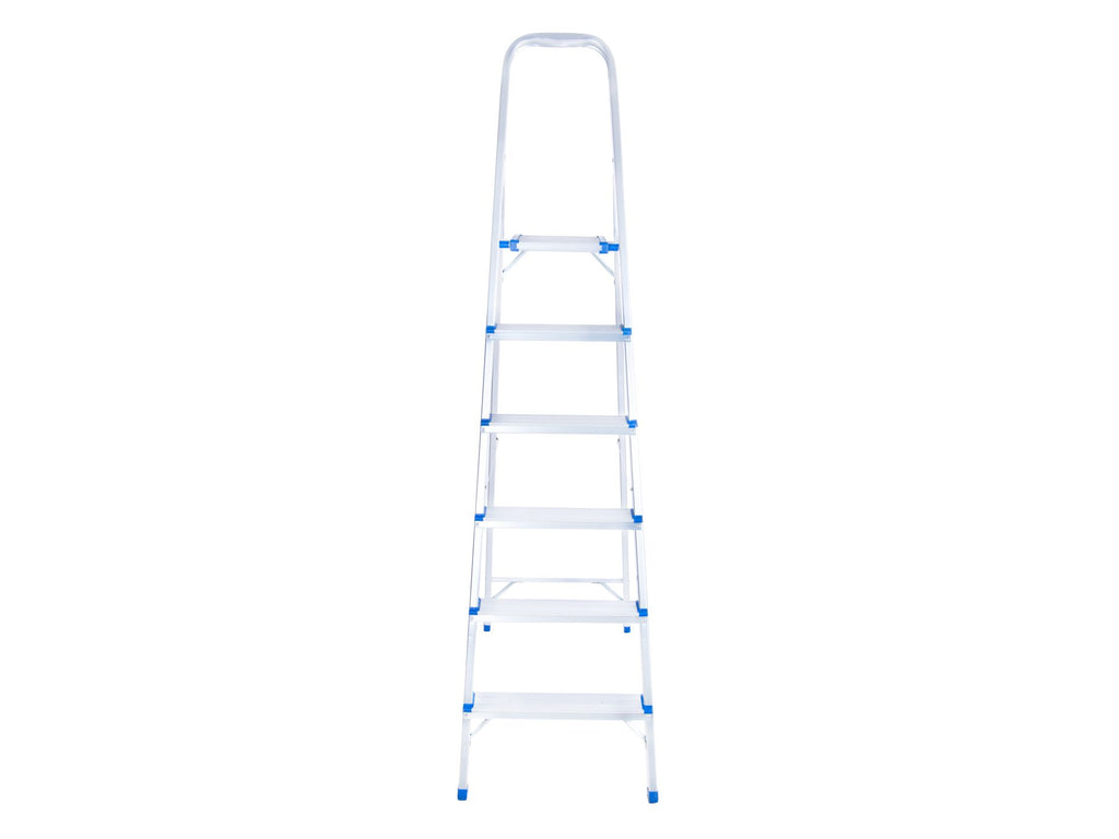 Aluminum 6-step household ladder 150 kg