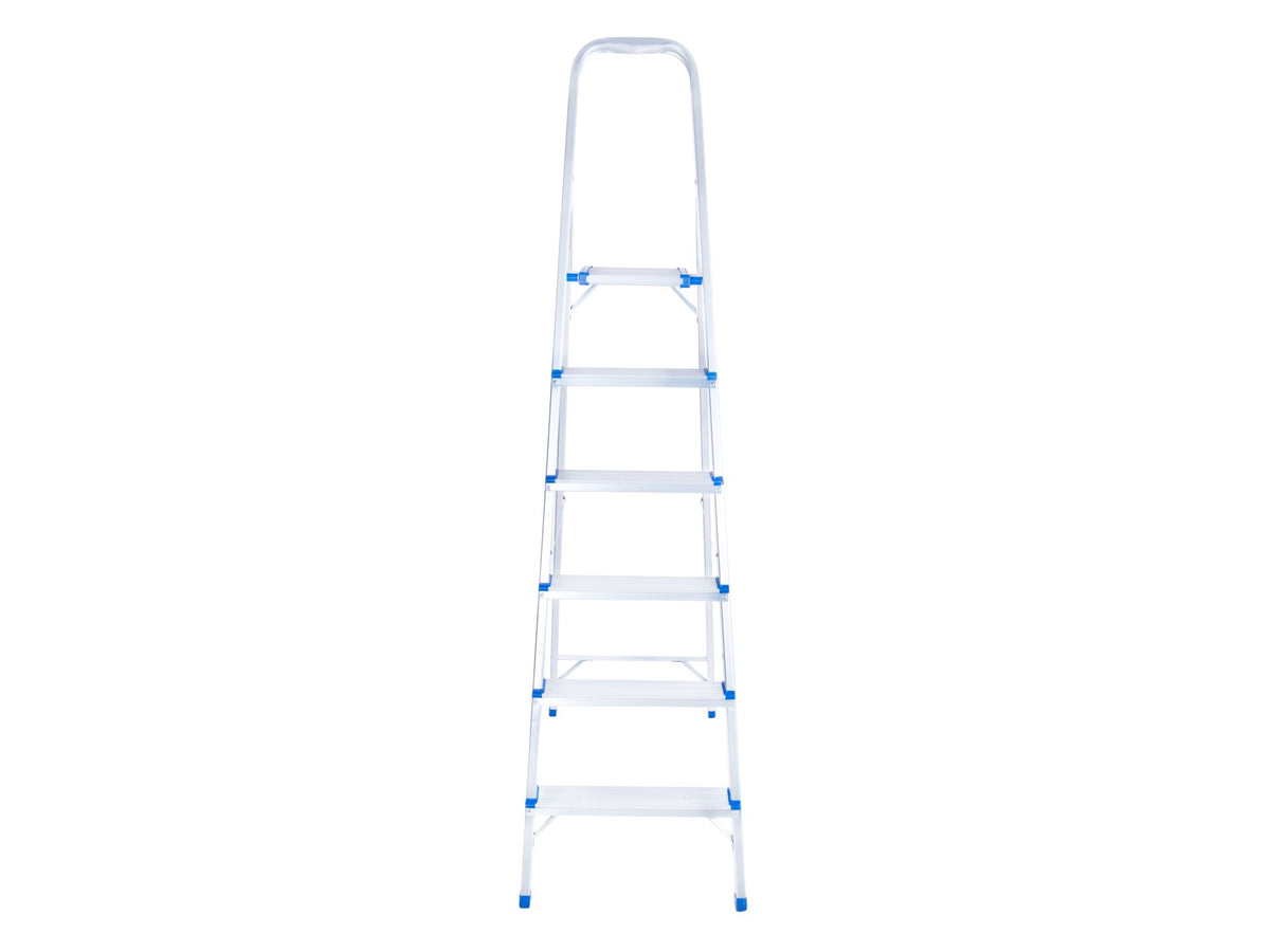 Aluminum 6-step household ladder 150 kg