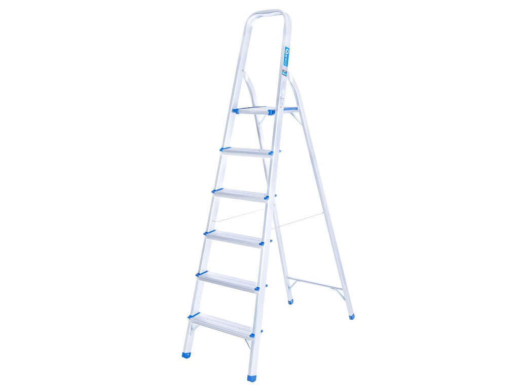 Aluminum 6-step household ladder 150 kg