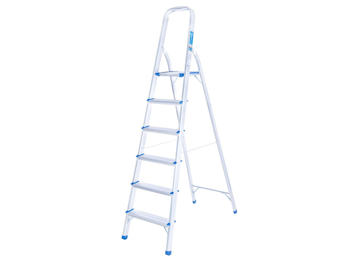 Aluminum 6-step household ladder 150 kg