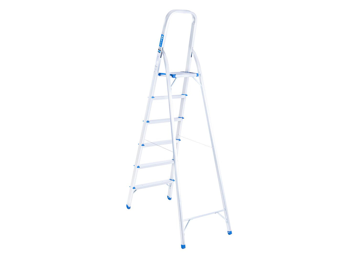 Aluminum 6-step household ladder 150 kg