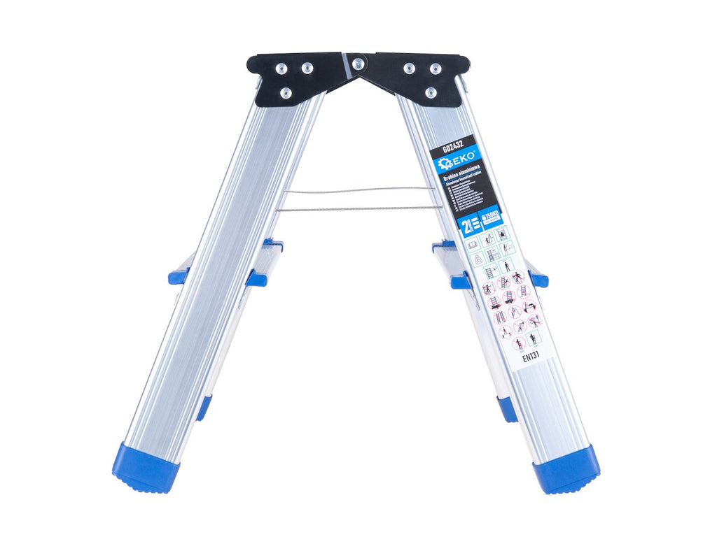 Aluminum 2-step double-sided ladder, 150 kg