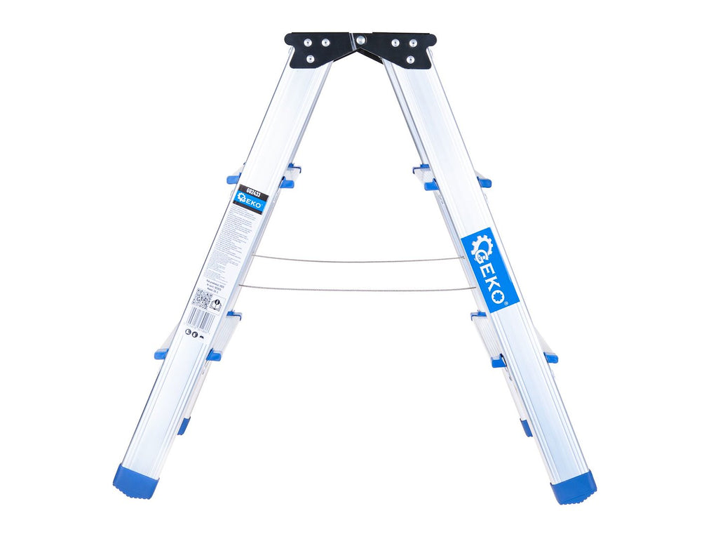 Aluminum 3-step double-sided ladder, 150 kg