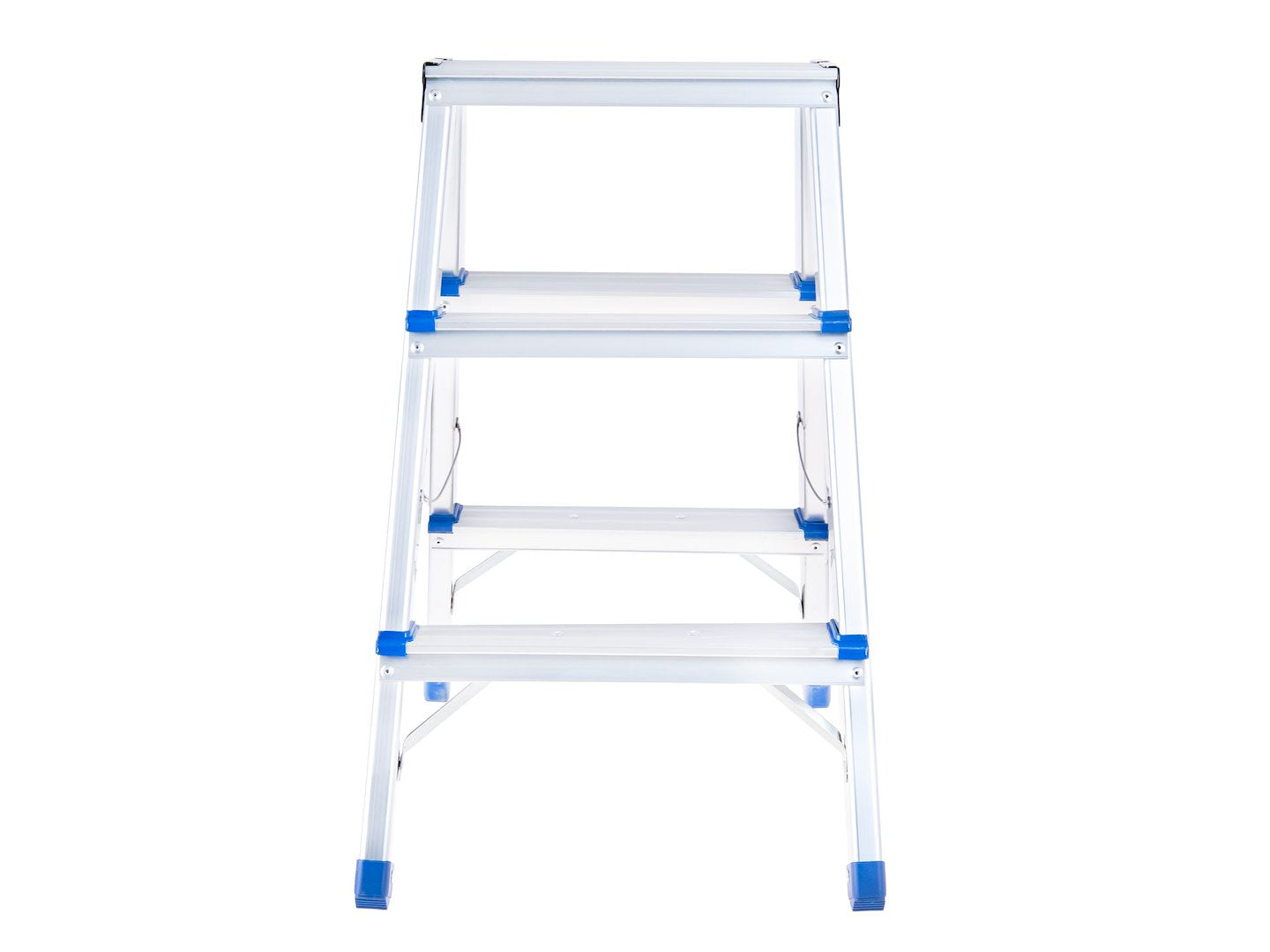 Aluminum 3-step double-sided ladder, 150 kg