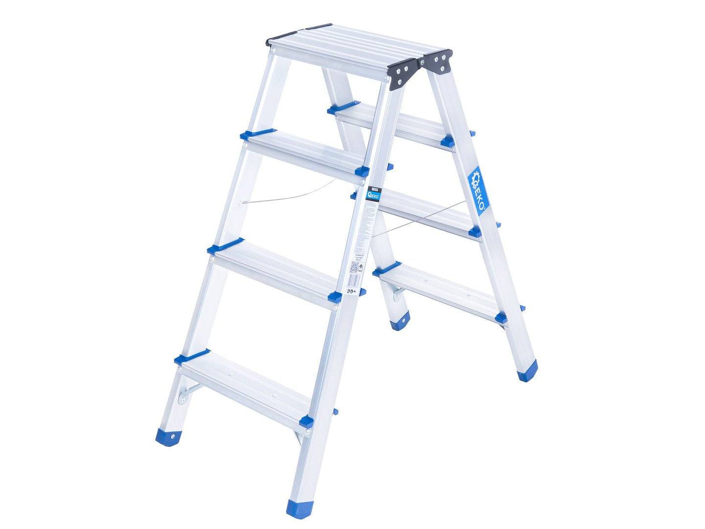 Aluminum 4-Step Double-Sided Ladder, 150 kg