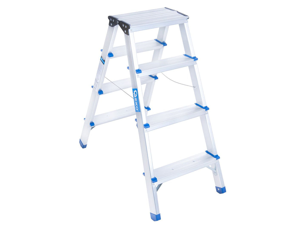 Aluminum 4-Step Double-Sided Ladder, 150 kg