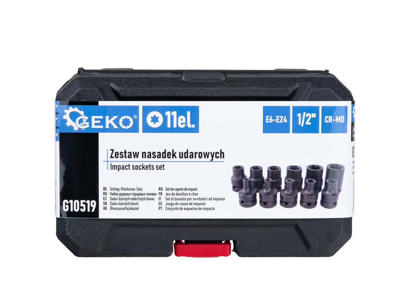 11-piece 1/2" E6–E24 Torx impact socket set