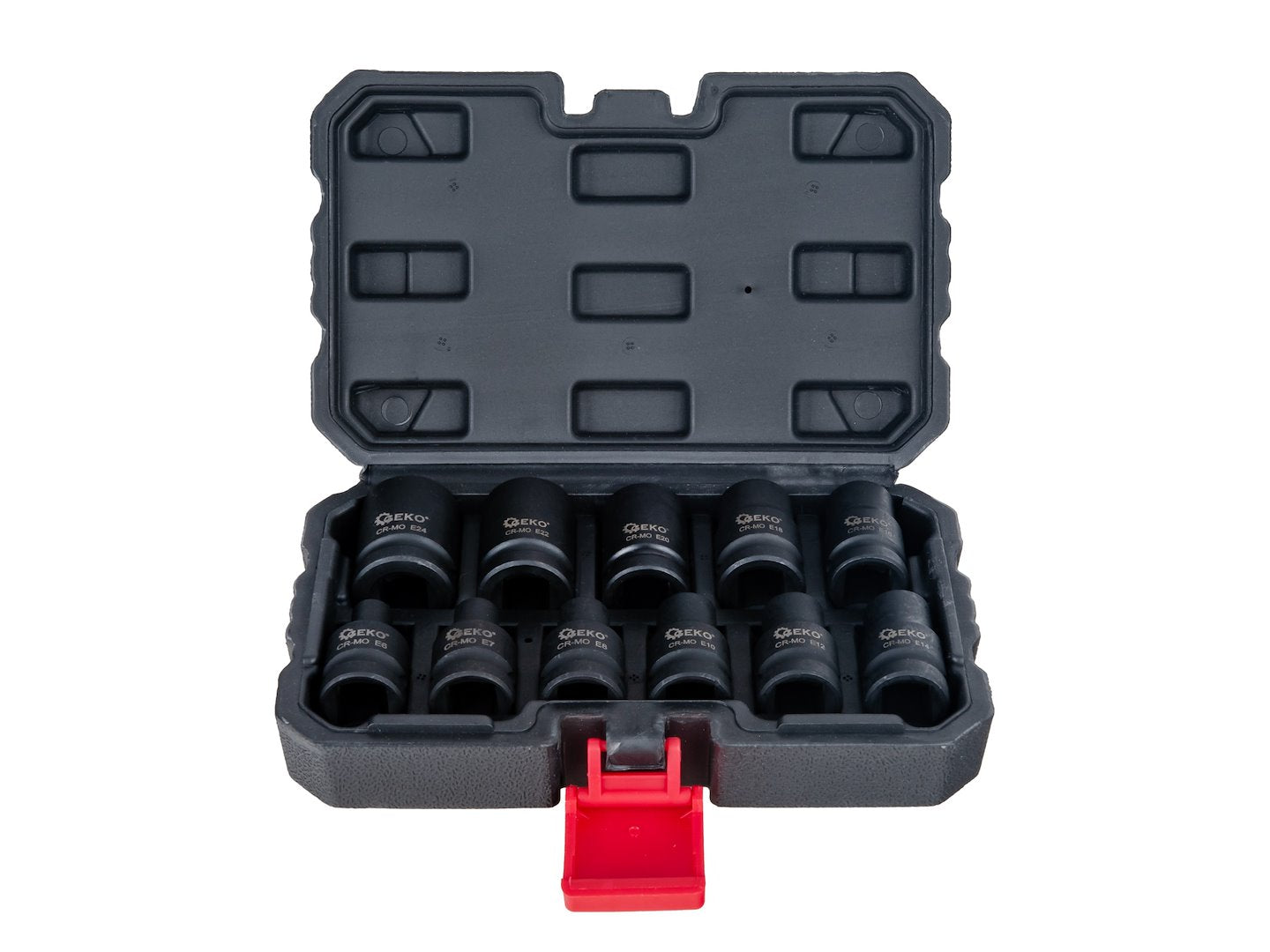 11-piece 1/2" E6–E24 Torx impact socket set