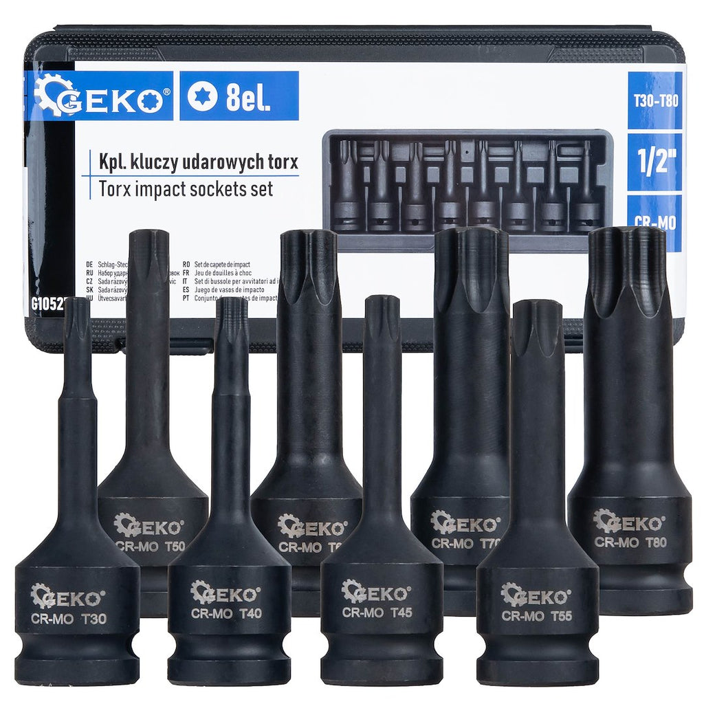 8pcs Torx Impact Sockets Set T30-T80