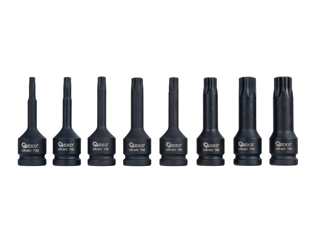 8pcs Torx Impact Sockets Set T30-T80