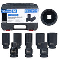 8 pcs 1/2" 12-pt impact socket set