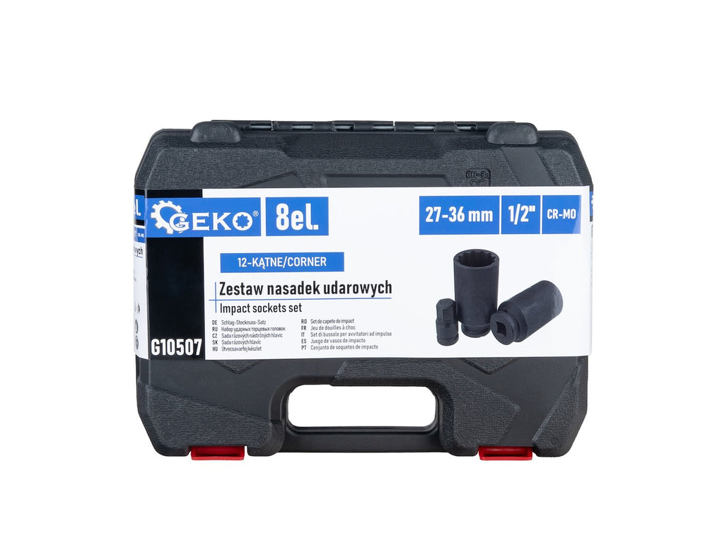 8 pcs 1/2" 12-pt impact socket set