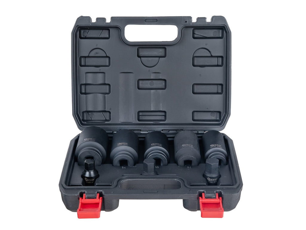 8 pcs 1/2" 12-pt impact socket set