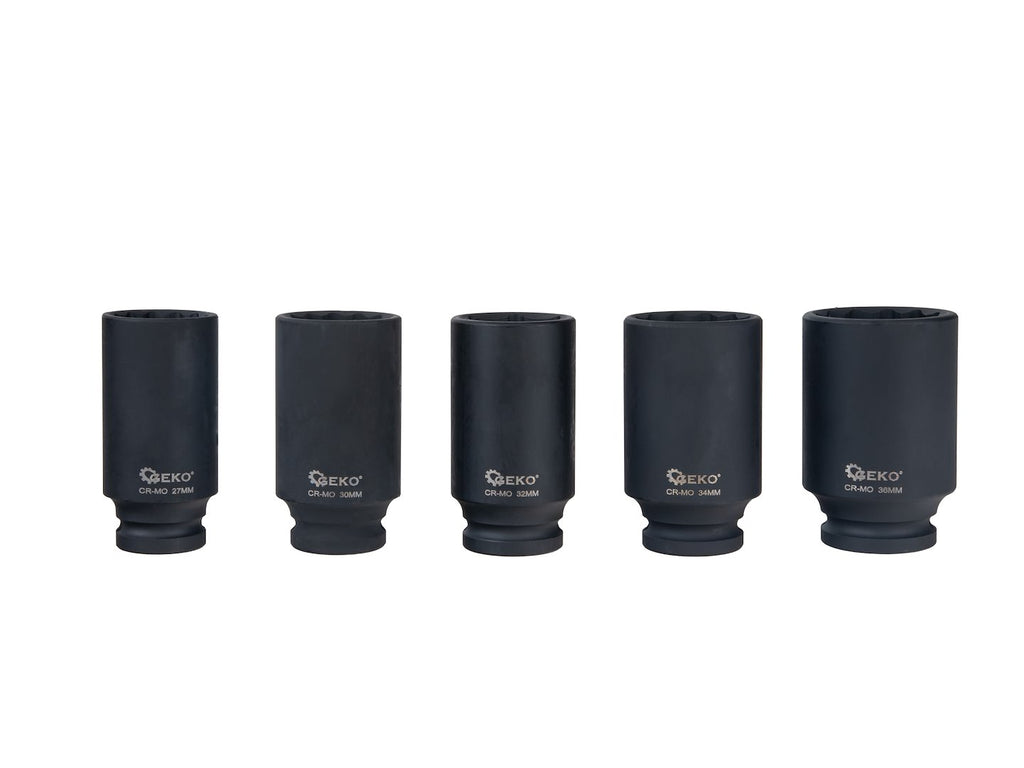 8 pcs 1/2" 12-pt impact socket set
