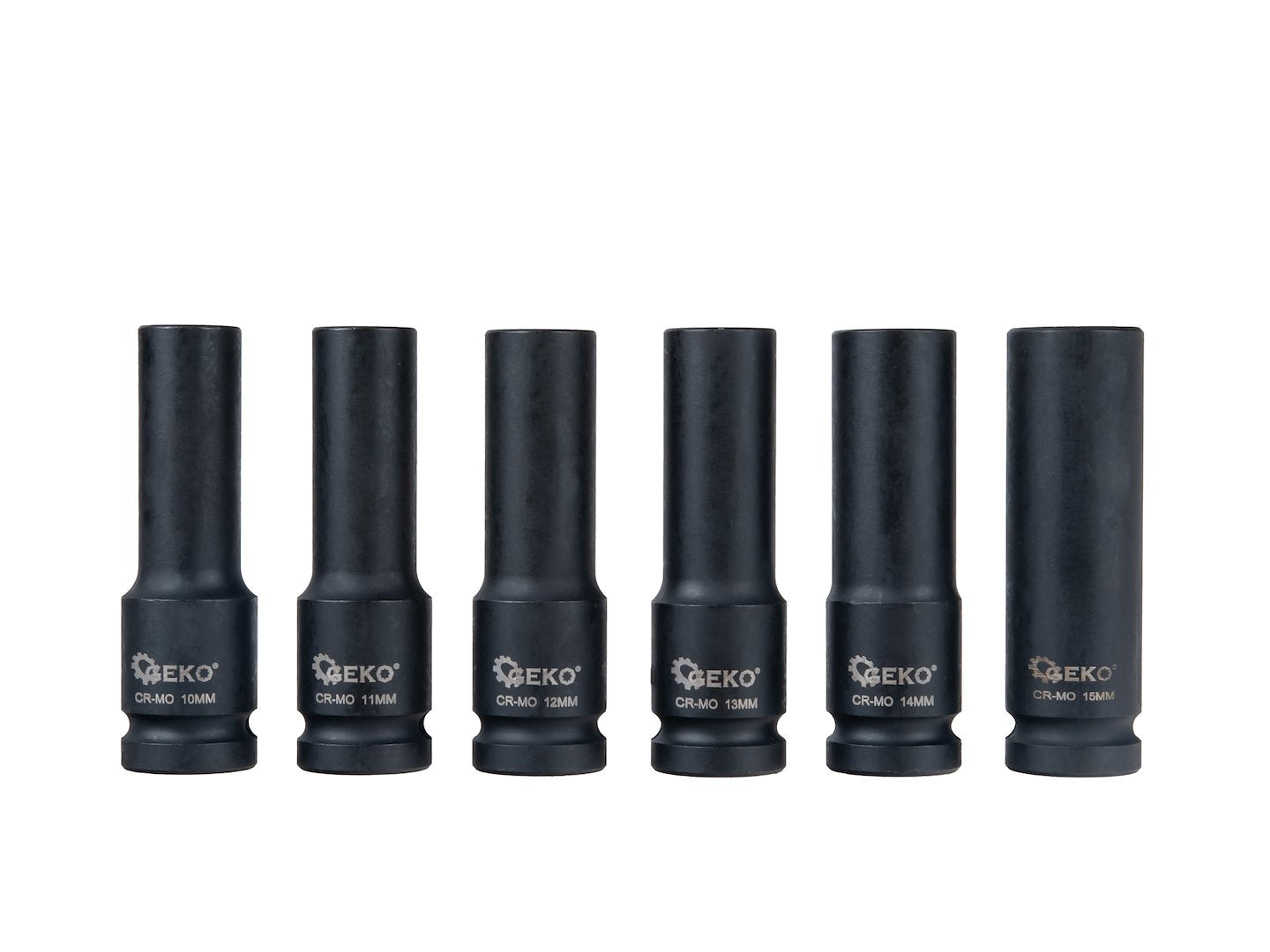Set of long impact sockets, 1/2" drive, 10-24 mm (11 pcs)