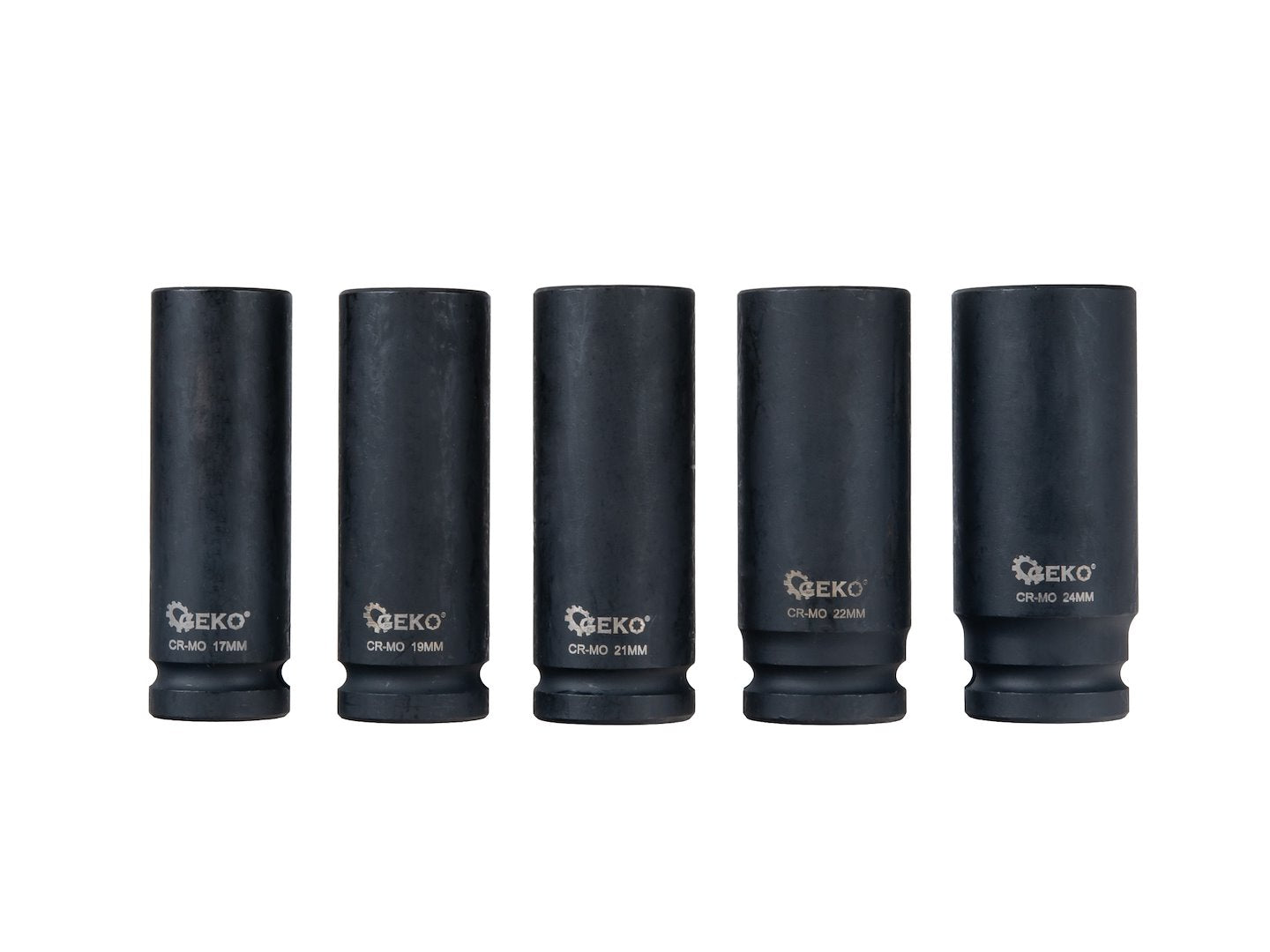 Set of long impact sockets, 1/2" drive, 10-24 mm (11 pcs)