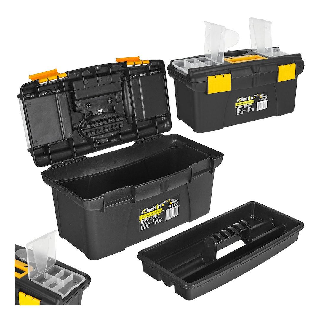 16" Plastic Toolbox with Organizer