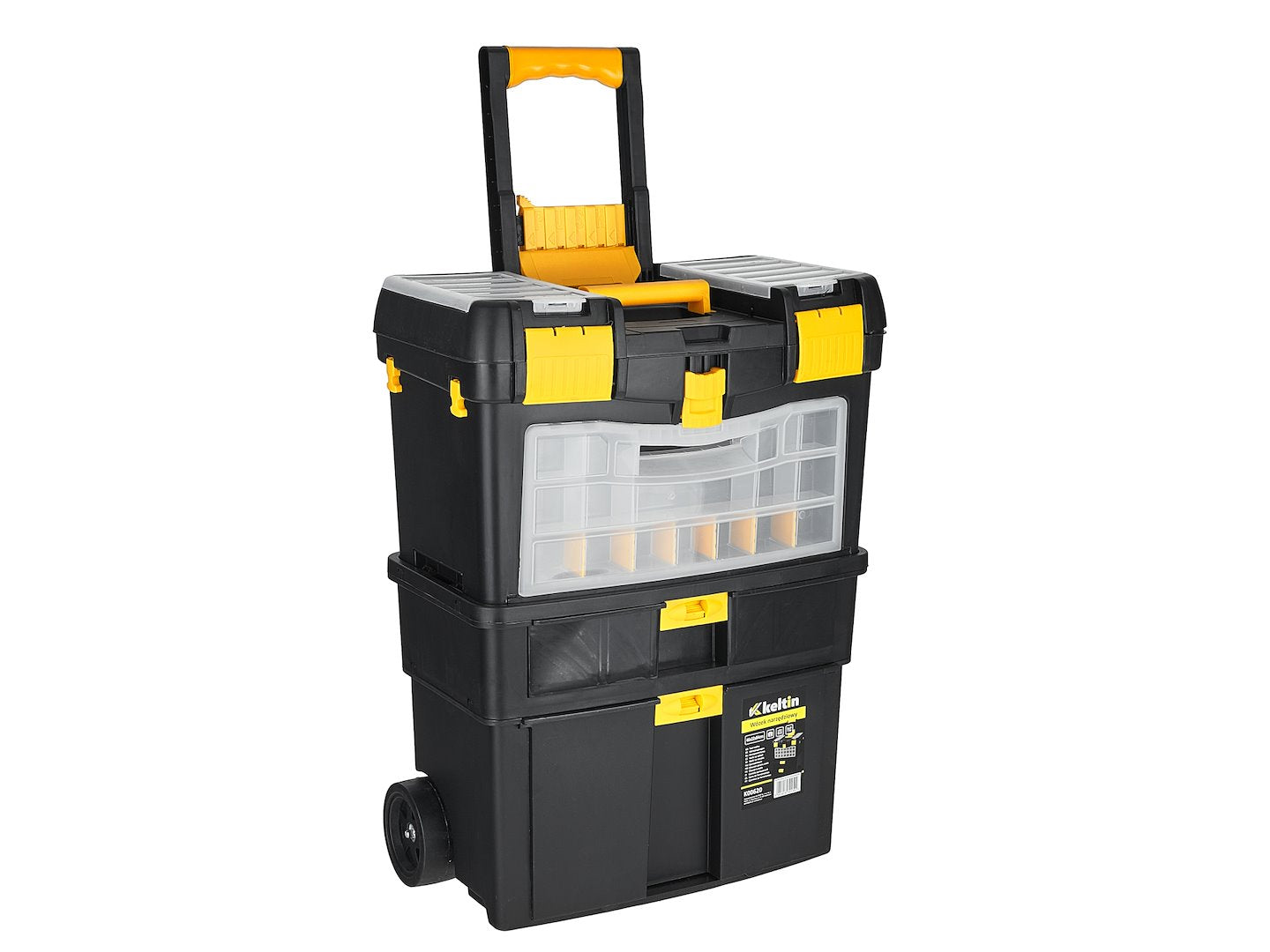 Plastic Tool Trolley with Removable Organizer