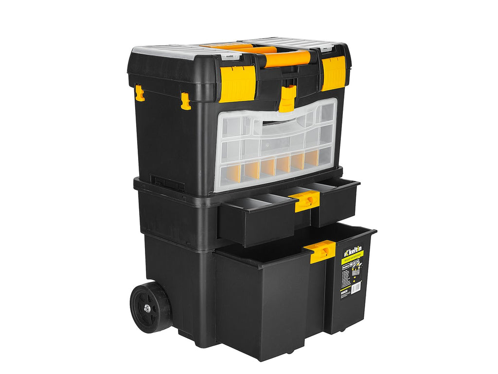 Plastic Tool Trolley with Removable Organizer