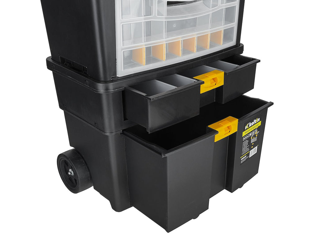 Plastic Tool Trolley with Removable Organizer