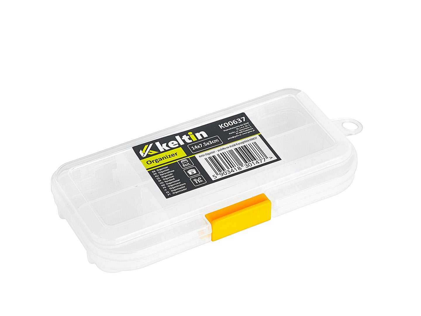 8-Compartment Plastic Screw Storage Box