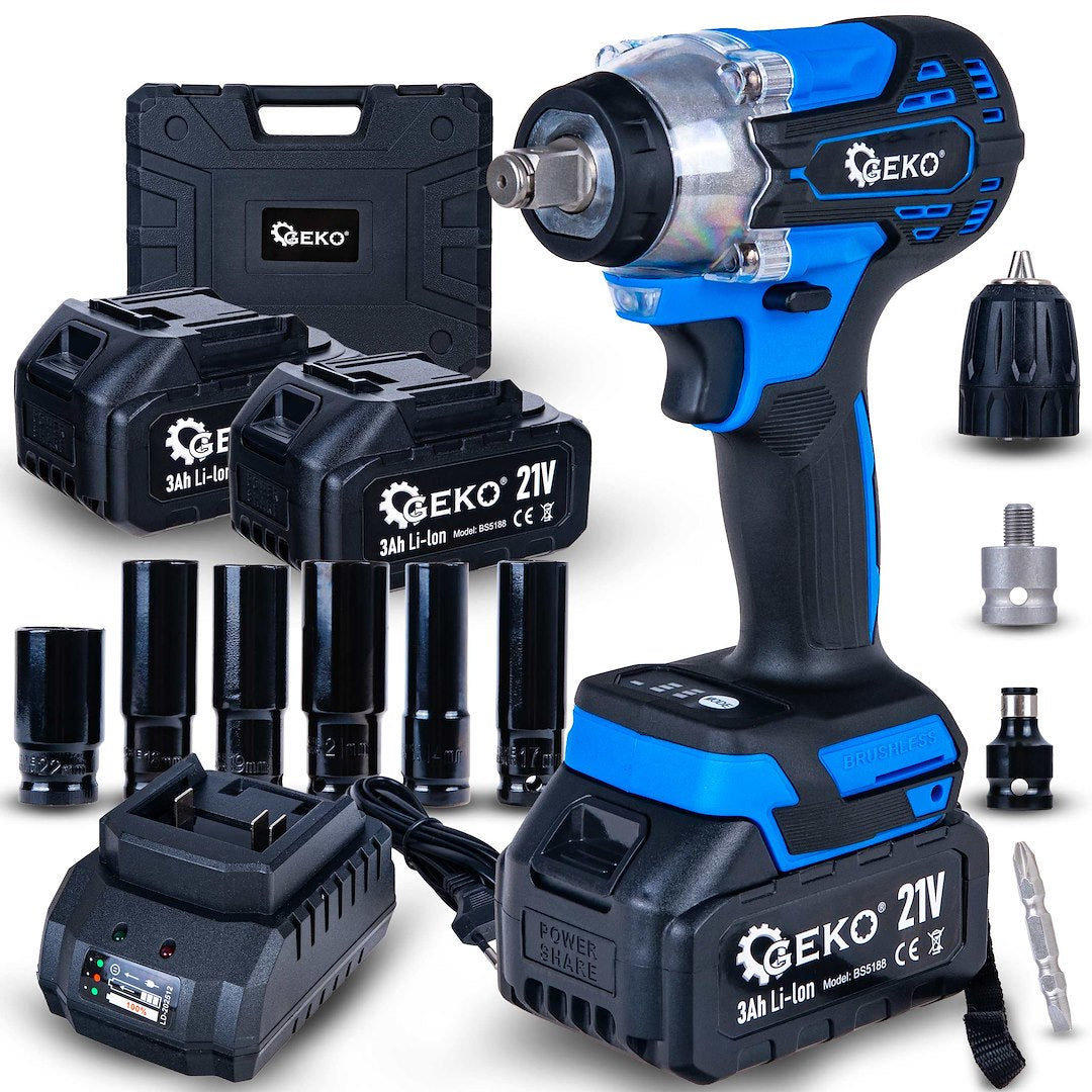 21V 350Nm Cordless Impact Wrench 2x3.0Ah – XXL Set