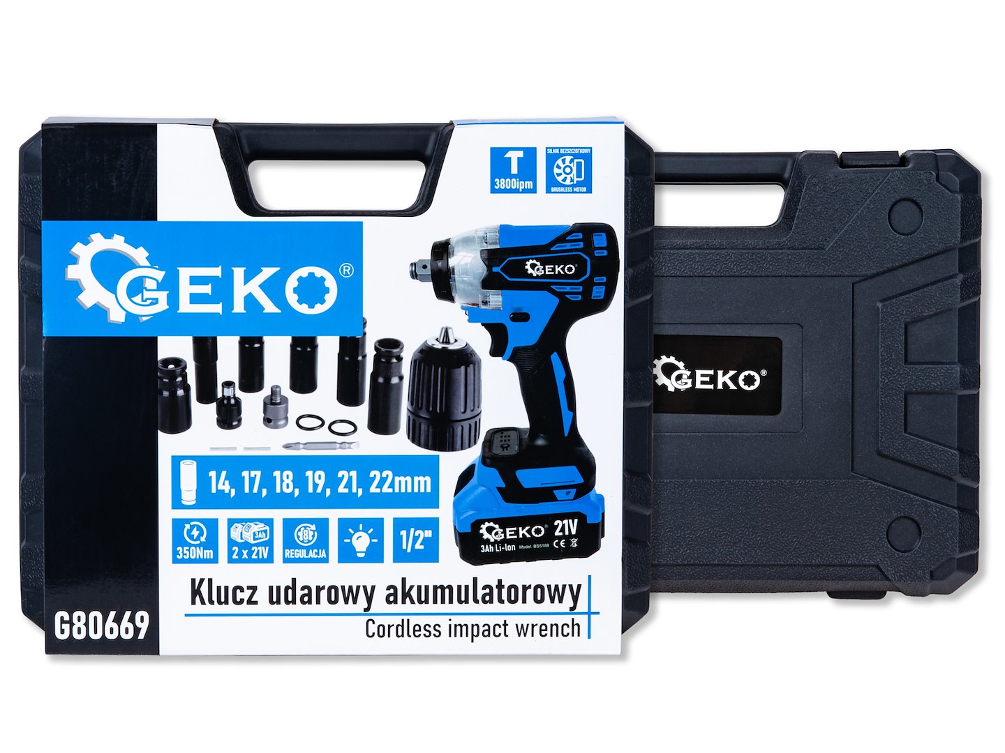21V 350Nm Cordless Impact Wrench 2x3.0Ah – XXL Set