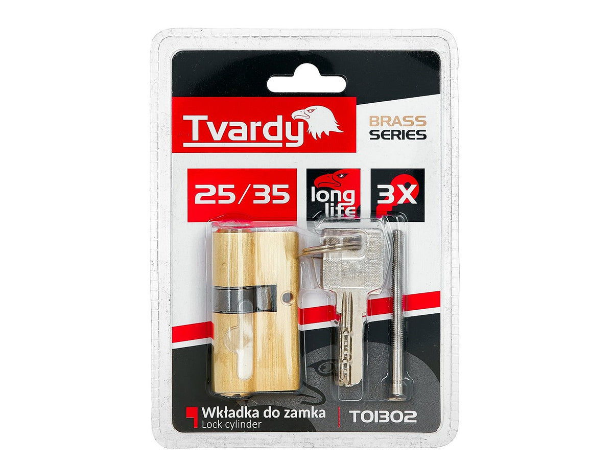 Lock cylinder insert 25/35 (brass color)